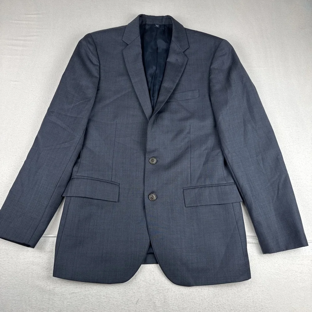 J Crew Thompson Mens Navy blazer Sport Coat  38R Wool Preppy Business Office
